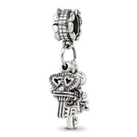 Sterling Silver Reflections Three Keys Dangle Bead view 5