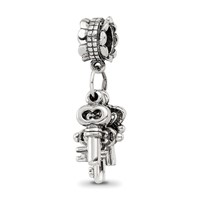 Sterling Silver Reflections Three Keys Dangle Bead view 1
