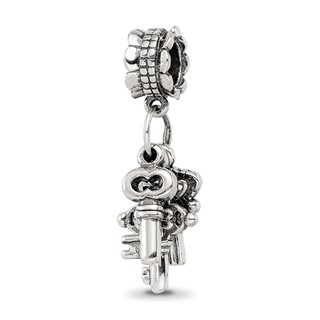 Sterling Silver Reflections Three Keys Dangle Bead