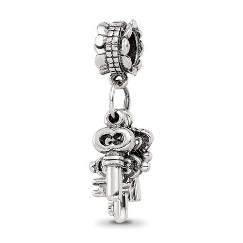 Sterling Silver Reflections Three Keys Dangle Bead