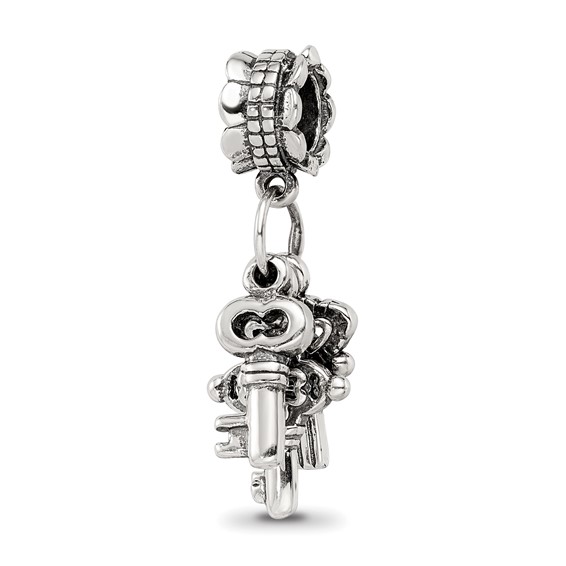 Sterling Silver Reflections Three Keys Dangle Bead