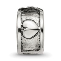 Sterling Silver Reflections Hinged Heart Clip Bead view 3