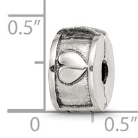 Sterling Silver Reflections Hinged Heart Clip Bead view 4