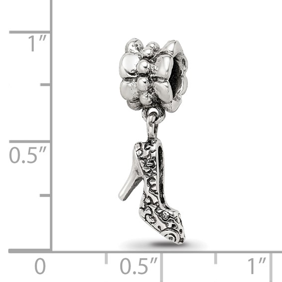 Sterling Silver Reflections High Heel Shoe Dangle Bead