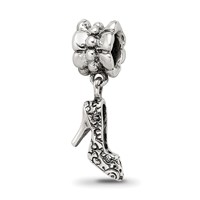 Sterling Silver Reflections High Heel Shoe Dangle Bead view 1