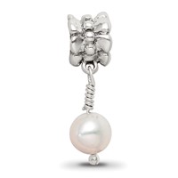 Sterling Silver Reflections Pink FW Cultured Pearl Dangle Bead view 4