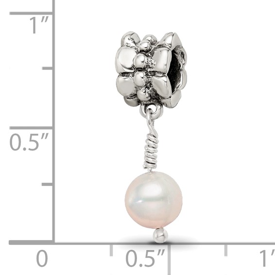 Sterling Silver Reflections Pink FW Cultured Pearl Dangle Bead