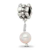 Sterling Silver Reflections Pink FW Cultured Pearl Dangle Bead view 1