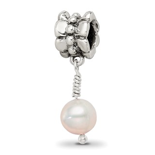 Sterling Silver Reflections Pink FW Cultured Pearl Dangle Bead
