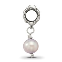 Sterling Silver Reflections Lavender Fw. Cultured Pearl Dangle Bead view 2