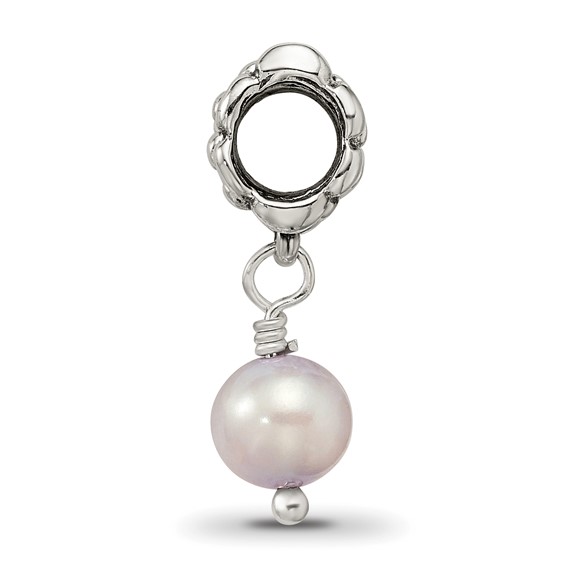 Sterling Silver Reflections Lavender FW. Cultured Pearl Dangle Bead