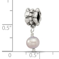 Sterling Silver Reflections Lavender Fw. Cultured Pearl Dangle Bead view 3