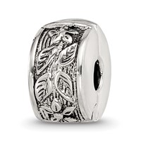 Sterling Silver Reflections Hinged Floral Clip Bead view 1