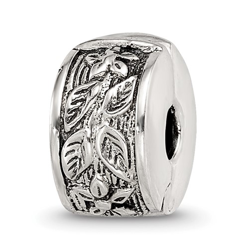Sterling Silver Reflections Hinged Floral Clip Bead