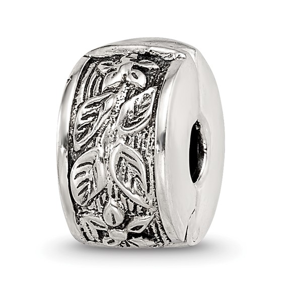 Sterling Silver Reflections Hinged Floral Clip Bead