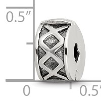 Sterling Silver Reflections Hinged X Clip Bead view 3