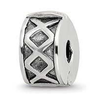 Sterling Silver Reflections Hinged X Clip Bead view 1