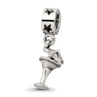 Sterling Silver Reflections Enameled Martini Dangle Bead view 5