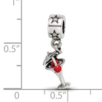 Sterling Silver Reflections Enameled Martini Dangle Bead view 3