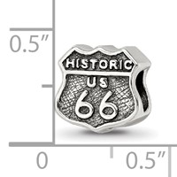 Sterling Silver Reflections Route 66 Bead view 4