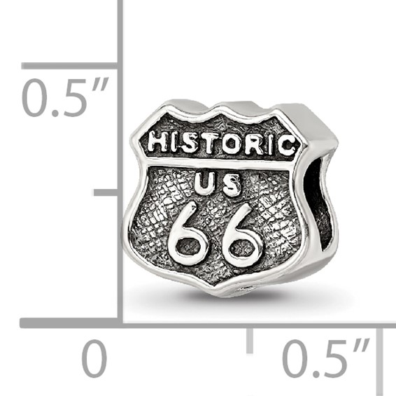 Sterling Silver Reflections Route 66 Bead