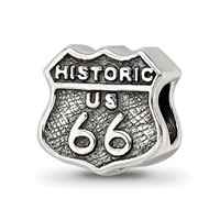 Sterling Silver Reflections Route 66 Bead view 1