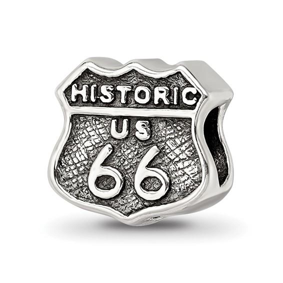 Sterling Silver Reflections Route 66 Bead