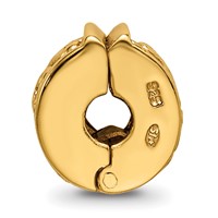 Sterling Silver Gold-plated Reflections Hinged Hearts Clip Bead view 2