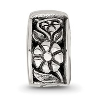 Sterling Silver Reflections Hinged Floral Clip Bead view 4