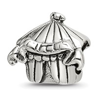 Sterling Silver Reflections Kids Circus Tent Bead view 1