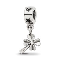 Sterling Silver Reflections 4-leaf Clover Dangle Bead view 1