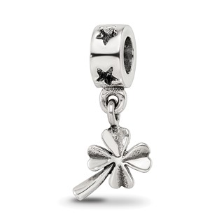 Sterling Silver Reflections 4-leaf Clover Dangle Bead