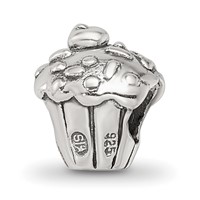 Sterling Silver Reflections Kids Cupcake Bead view 5