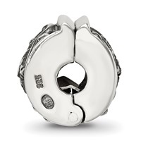 Sterling Silver Reflections Hinged Floral Clip Bead view 2