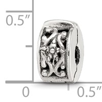 Sterling Silver Reflections Hinged Floral Clip Bead view 5