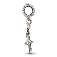 Sterling Silver Reflections Ballerina Dangle Bead view 2