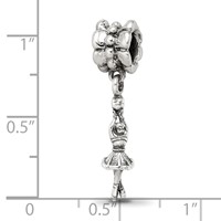 Sterling Silver Reflections Ballerina Dangle Bead view 3