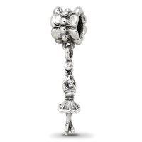Sterling Silver Reflections Ballerina Dangle Bead view 1