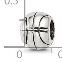 Sterling Silver Reflections Basketball Bead view 4