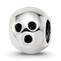 Sterling Silver Reflections Bowling Ball Bead view 1