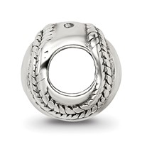 Sterling Silver Reflections Baseball Bead view 2