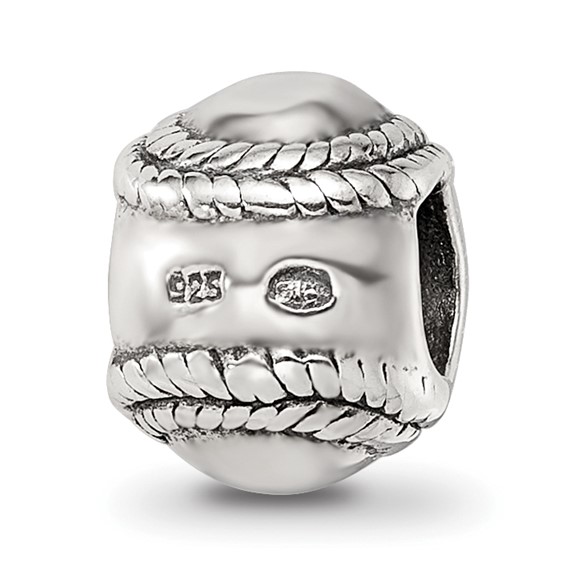 Sterling Silver Reflections Baseball Bead
