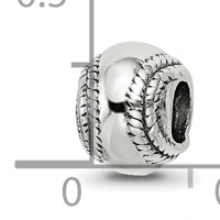 Sterling Silver Reflections Baseball Bead view 4