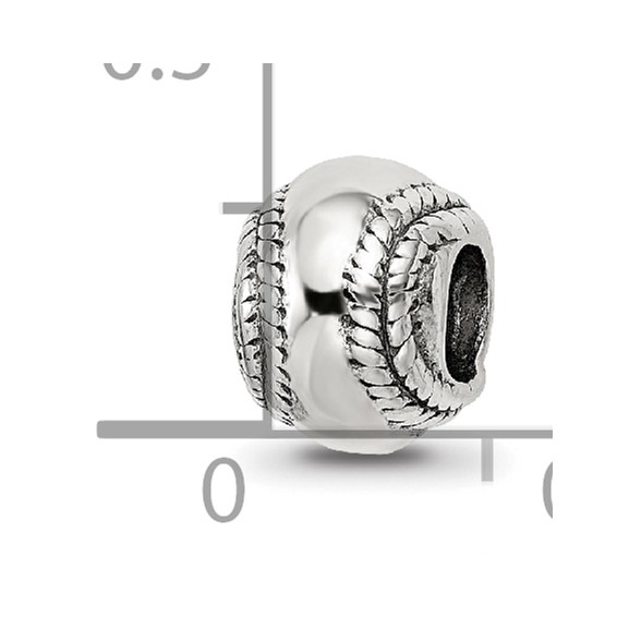 Sterling Silver Reflections Baseball Bead