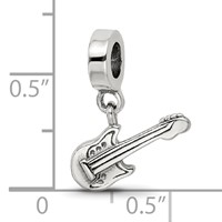Sterling Silver Reflections Electric Guitar Bead view 4