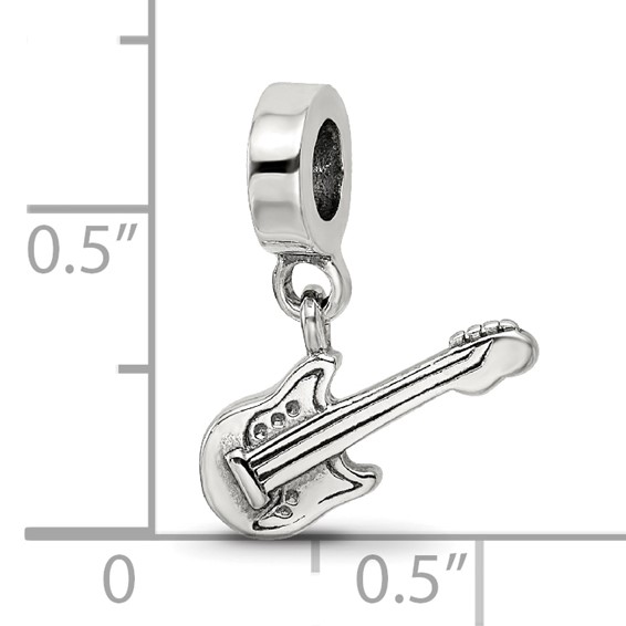 Sterling Silver Reflections Electric Guitar Bead