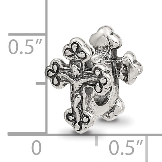 Sterling Silver Reflections Crucifix Bead