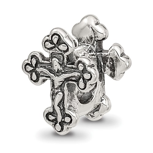 Sterling Silver Reflections Crucifix Bead
