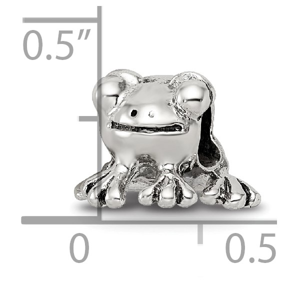 Sterling Silver Reflections Frog Bead