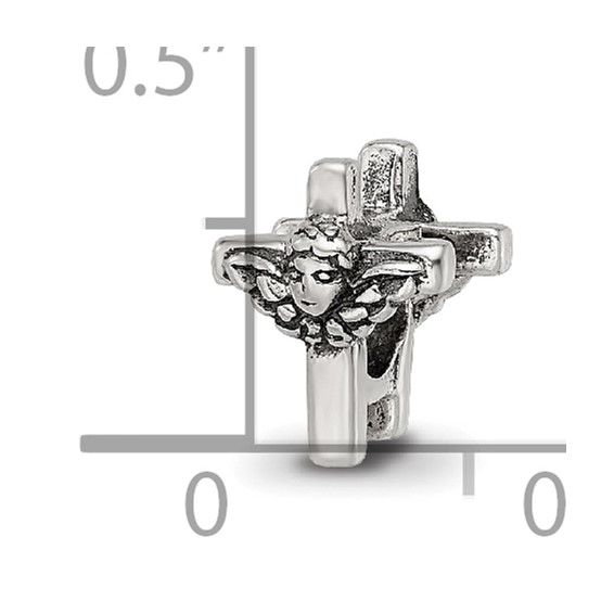 Sterling Silver Reflections Kids Angel Cross Bead